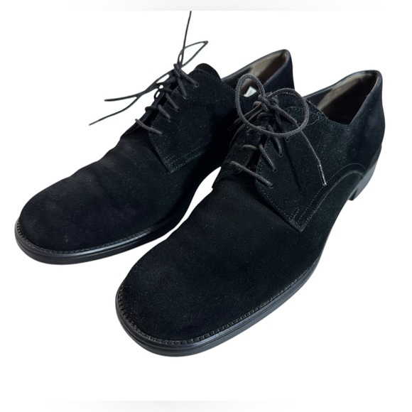 Salvatore Ferragamo Vintage Suede Lace Up Heeled Derby Dress Shoes - Picture 1 of 11